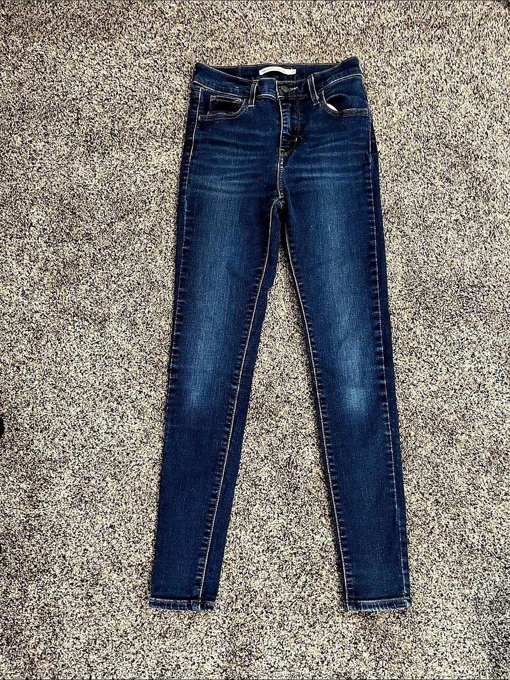 Levi's 720 High Rise Super Skinny Jeans Blue Waist 26